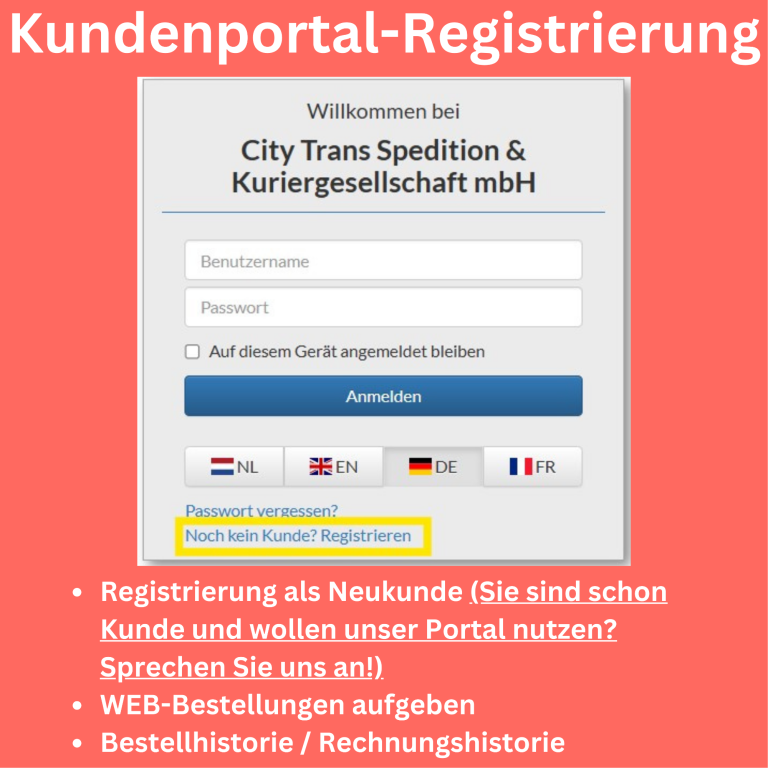 City Trans Kundenportal Kurier München